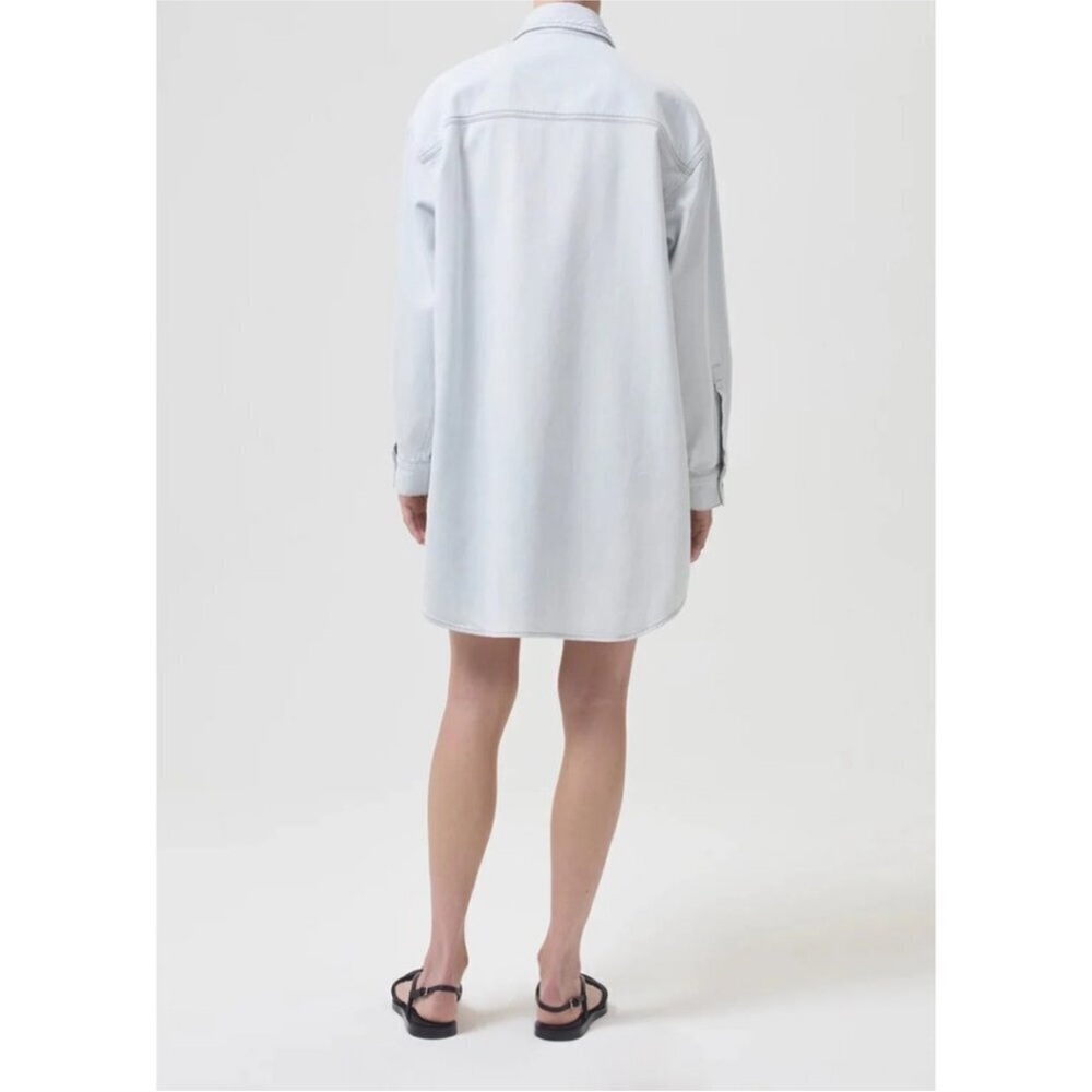 Agolde Mazie Denim Shirt Dress - Picture 3 of 12
